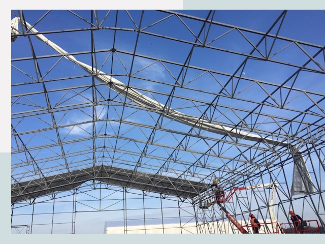 Шатровые ангары от 608 руб. в Электростали и Московской области