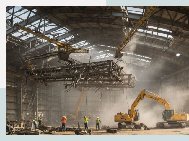 Демонтаж ангаров в Электростали от 608 руб. за м²