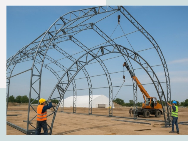 Монтаж ангаров в Электростали от 608 руб. - Надежно и быстро