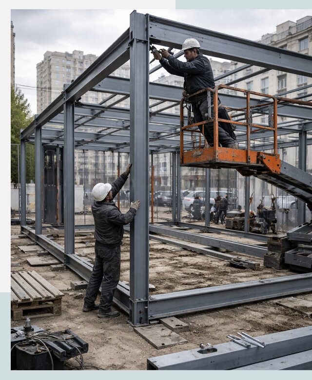 Строительство и монтаж торговых павильонов под ключ в Электростали